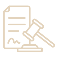 Icon of document and gavel