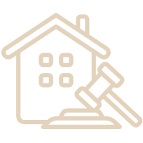 Icon of house and gavel